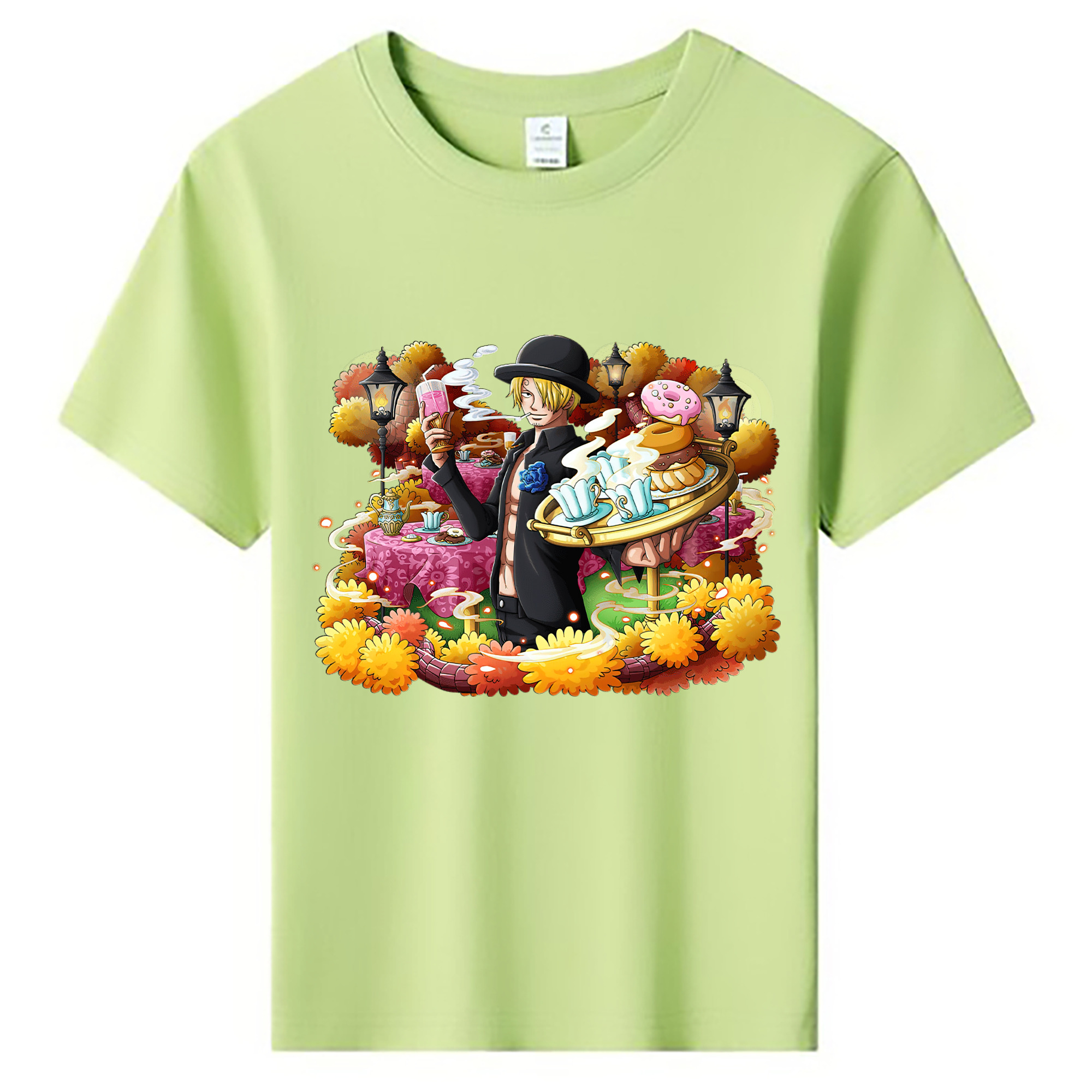 （画像用） ワンピース サンジ ONE PIECE Sanji 綿100％キッズTシャツ（フロントプリント）